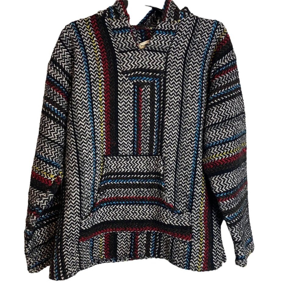 Baja Joe Men's Colorful Bohemian Pullover Hoodie Size M